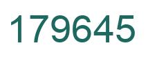 Number 179645 green image