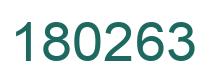 Number 180263 green image