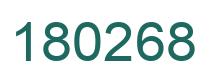 Number 180268 green image