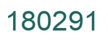 Number 180291 green image