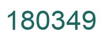 Number 180349 green image