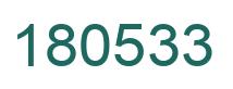 Number 180533 green image