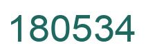 Number 180534 green image