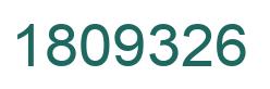 Number 1809326 green image