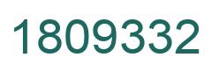Number 1809332 green image