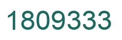 Number 1809333 green image