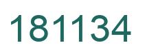 Number 181134 green image