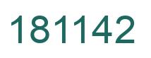 Number 181142 green image