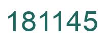 Number 181145 green image