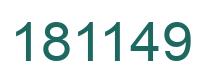 Number 181149 green image