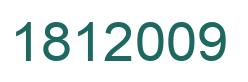 Number 1812009 green image