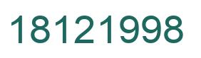 Número 18121998 imagen verde