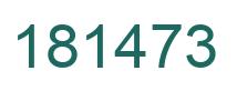 Number 181473 green image