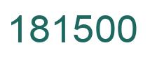 Number 181500 green image