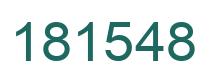 Number 181548 green image