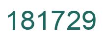 Number 181729 green image
