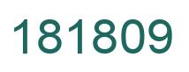 Number 181809 green image