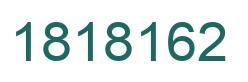 Number 1818162 green image