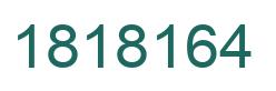 Number 1818164 green image