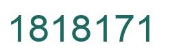 Number 1818171 green image