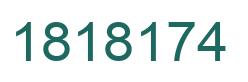 Number 1818174 green image
