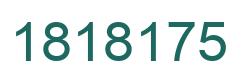 Number 1818175 green image
