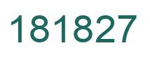 Number 181827 green image