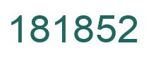Number 181852 green image