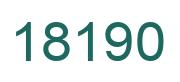 Number 18190 green image
