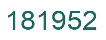 Number 181952 green image