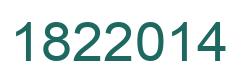 Number 1822014 green image