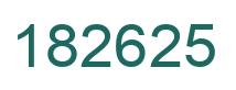 Number 182625 green image