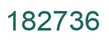 Número 182736 imagen verde