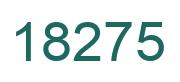 Number 18275 green image