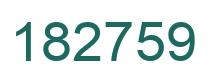 Number 182759 green image