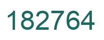 Number 182764 green image