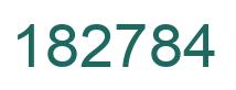 Number 182784 green image