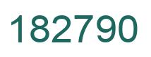 Number 182790 green image