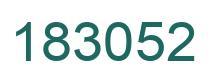 Number 183052 green image