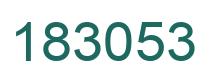 Number 183053 green image