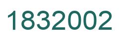 Number 1832002 green image