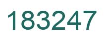 Number 183247 green image