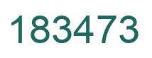 Number 183473 green image