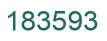 Number 183593 green image