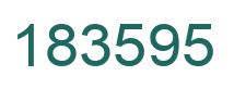 Number 183595 green image