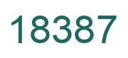 Number 18387 green image