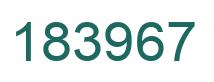 Number 183967 green image