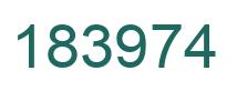 Number 183974 green image
