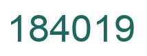 Number 184019 green image