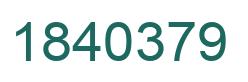 Number 1840379 green image